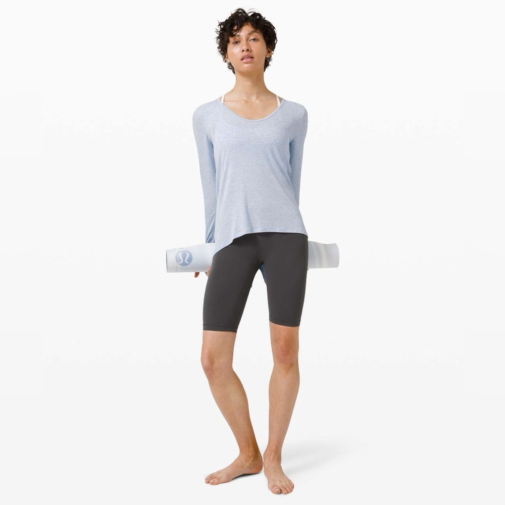 Lululemon Loved and Lifted Long Sleeve•Open Back-Heather Daydream•LIKE NEW•6 - Picture 2 of 15